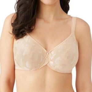 Wacoal Women's Plus Size 40C Beige Underwire Bra Full Coverage Lace